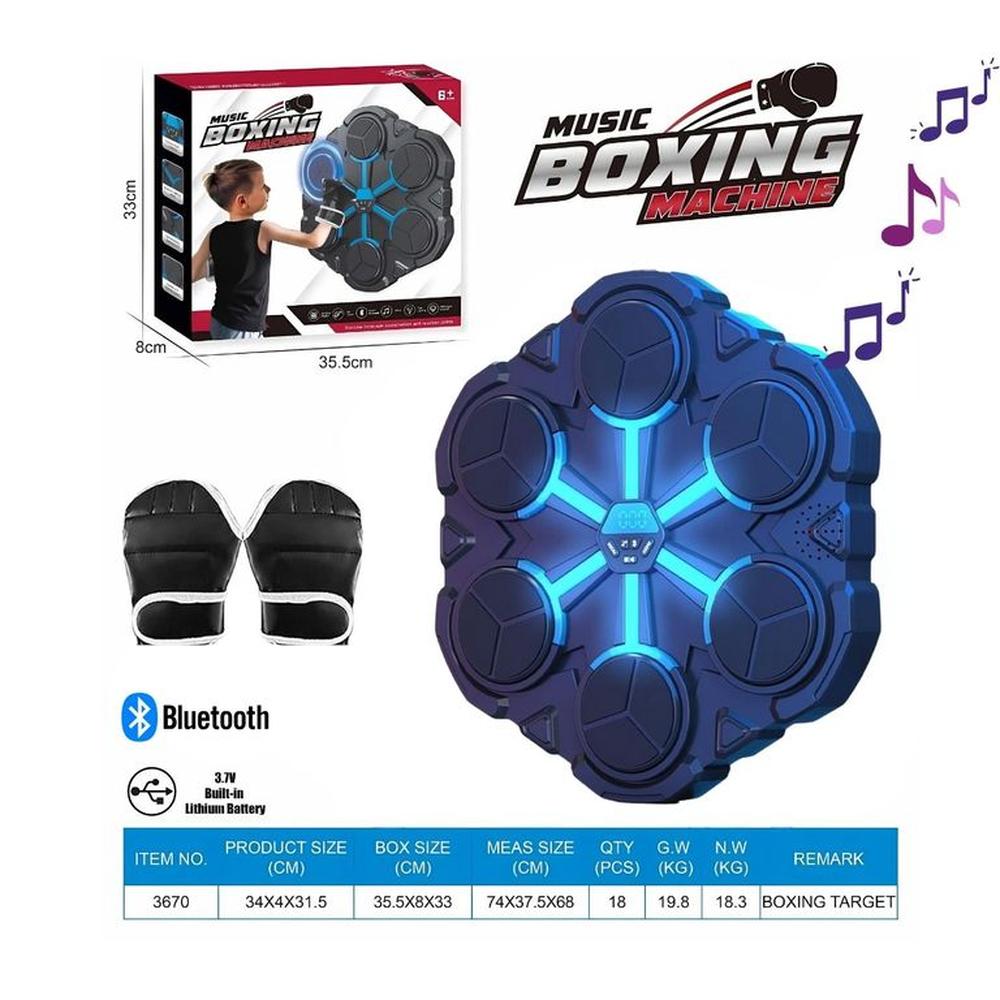 Máquina de Boxeo Musical con LED y Bluetooth para Niños