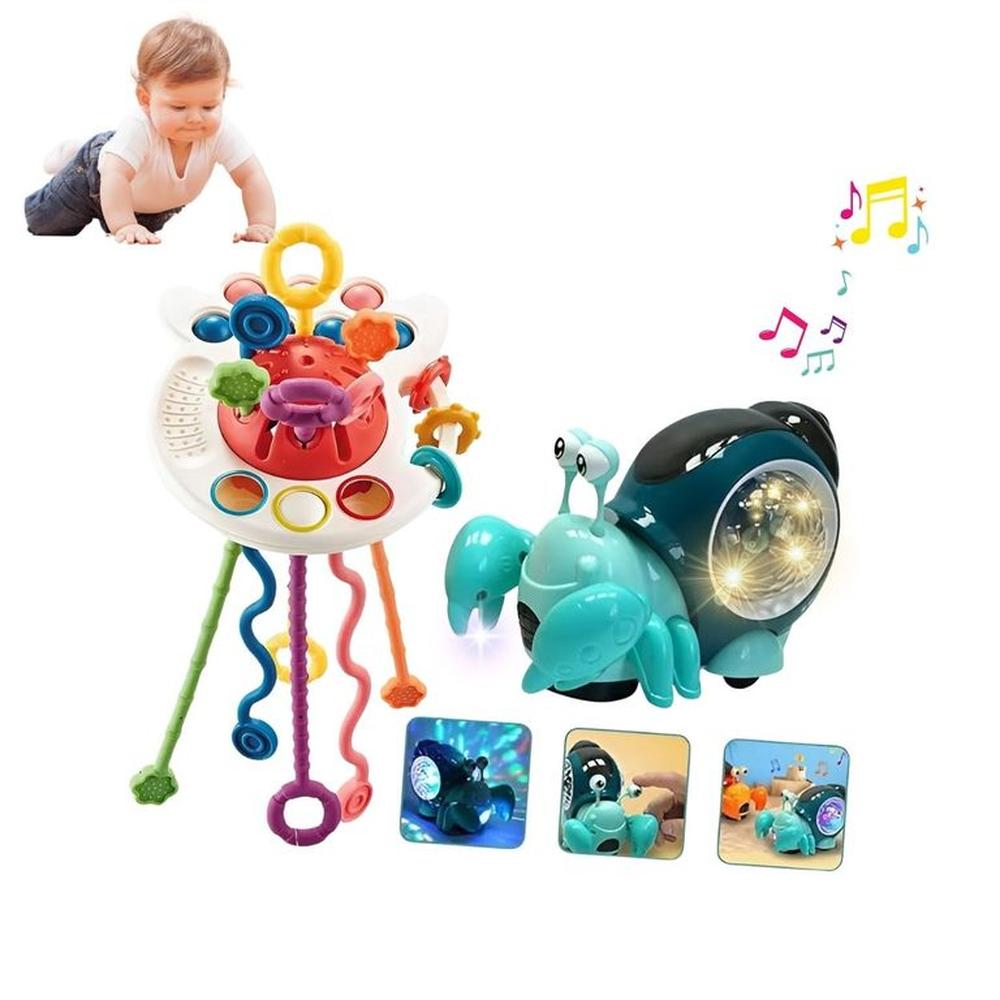 Set Cangrejo Interactivo Musical y Ovni Sensorial Montessori
