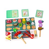Set Montessori Parrilla de Barbacoa con Tarjetas para Niños