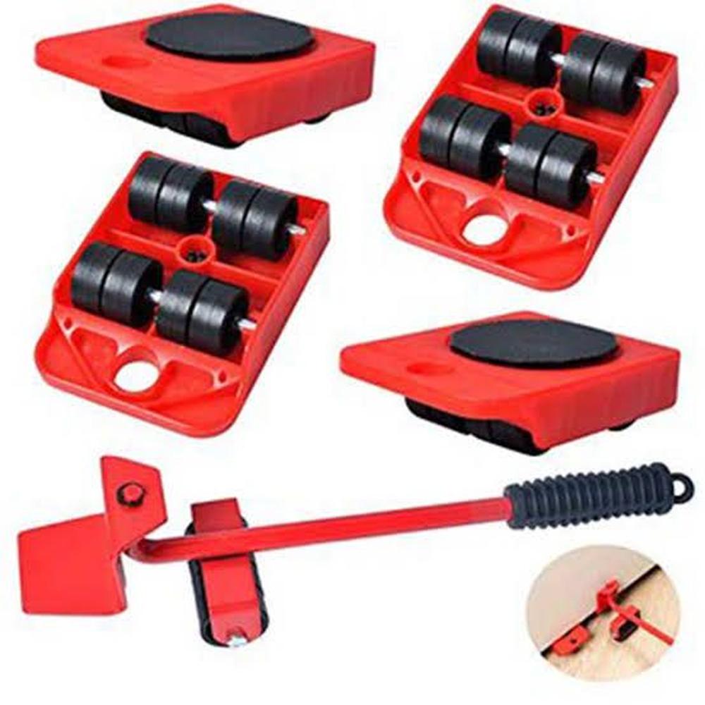 Juego de 4Ruedas para Mover Deslizar Mueble Pesado Elevador Transporte