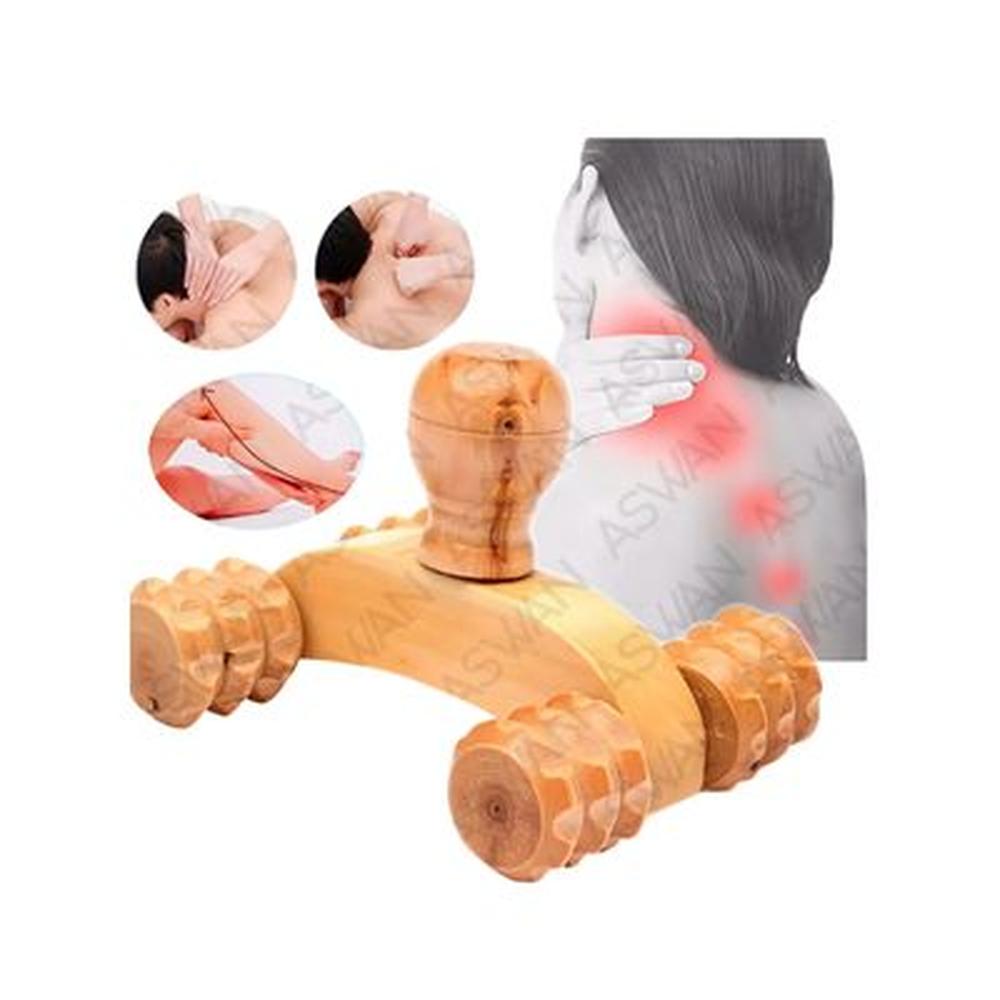 MASAJEADOR RODILLO CARRITO CORPORAL DE MADERA