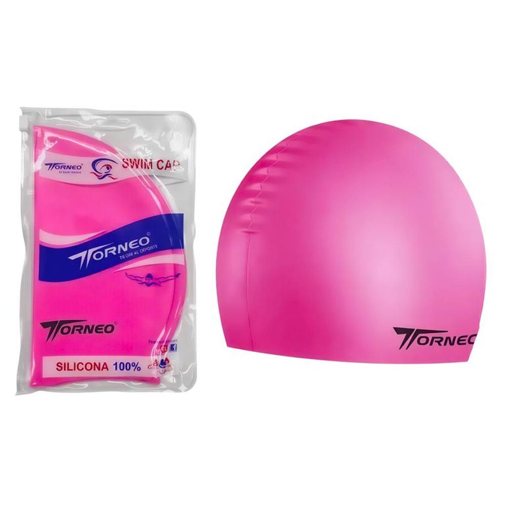Gorro De Silicona De Natación Adultos Rosado Fuerte - TORNEO