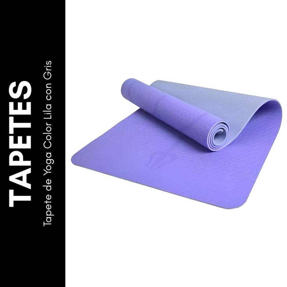 Tapete de Yoga Color Lila con Gris