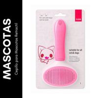 Cepillo para Mascotas Retractil Rosa