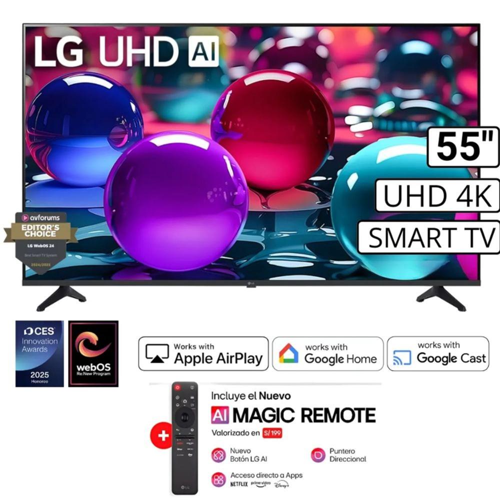 Televisor Smart TV LG Led Uhd 55"" 4K Thinq AI 55UA7300 2025 + Control Magic Thinq IA