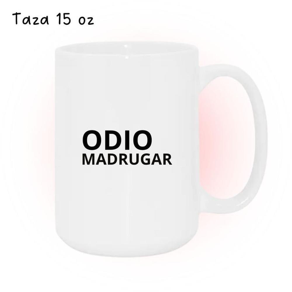 Taza mug 15 onzas frases sarcasmo - Odio madrugar