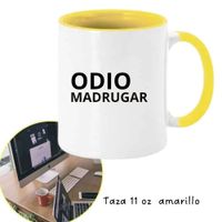 Taza mug 11 onzas frases sarcasmo - Odio madrugar