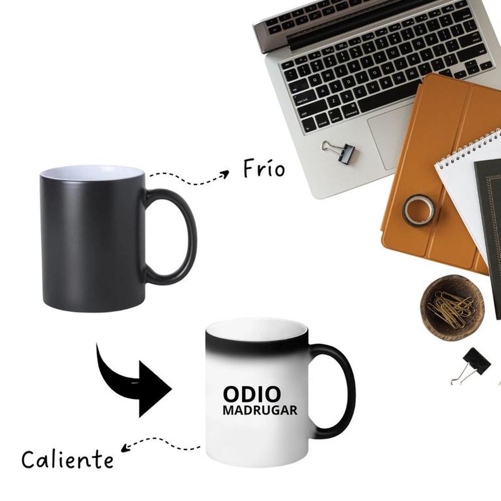 Taza mug mágica 11 oz frases sarcasmo - Odio madrugar