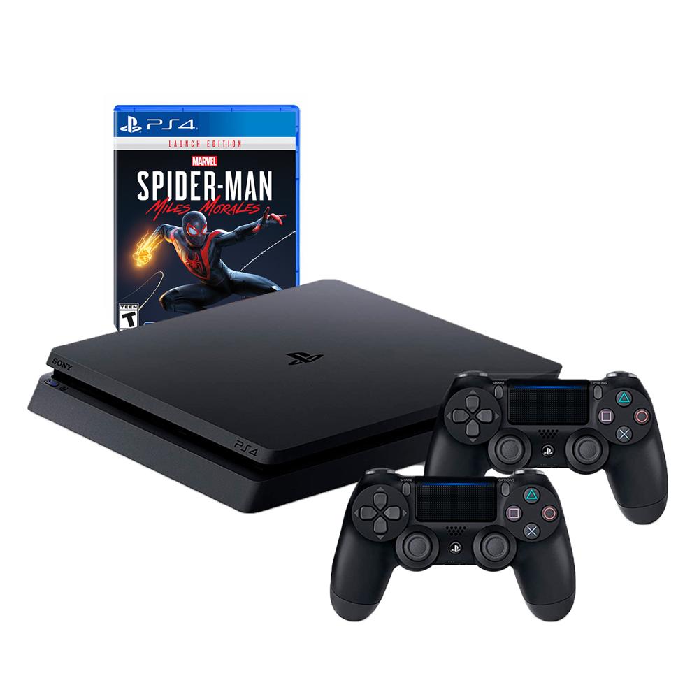 Consola PS4 SLIM 1tb y 2 Mandos + Spiderman Morales - Reacondicionada