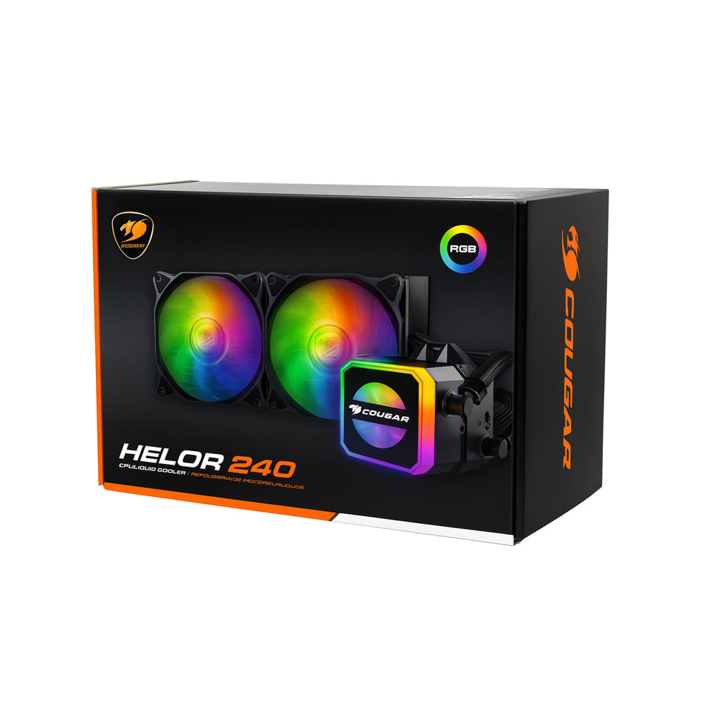 Refrigeración líquida CPU Cougar Helor 240 RGB - Alto rendimiento, diseño atractivo y fácil instala