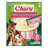 Snack Churu para Perros de Pollo Con Salmón 8 Tubos x20gr