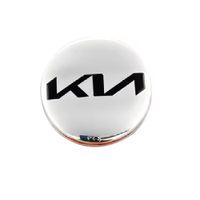 Tapa Central compatible con Aro Kia 58mm (juego 4 Unidades) New Plata