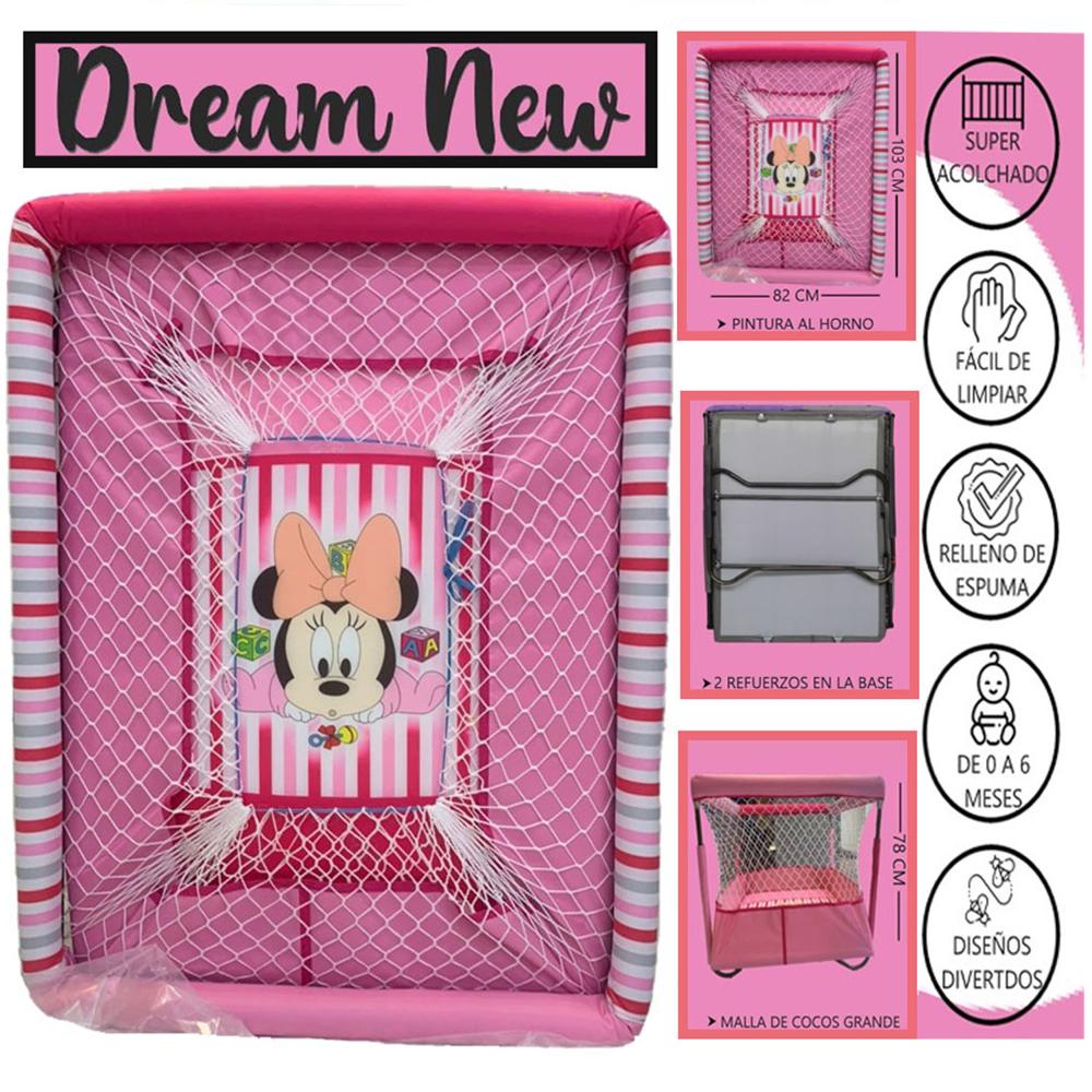 Cuna Corral para Bebe Dream New Rosa