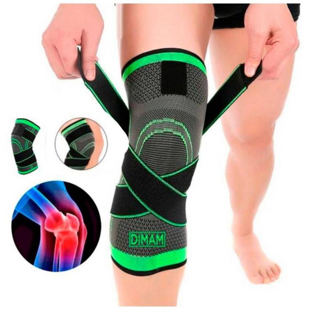 Rodillera Deportiva Elástica de Compresión Ajustable Velcro