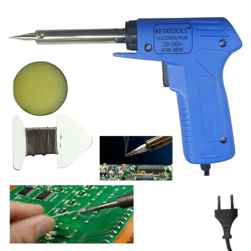 Kit Soldador 30-80W con Estaño 2m y Pasta Flux Incluida