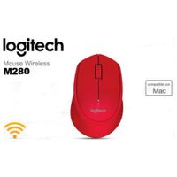 Mouse Inalámbrico Logitech M280-Rojo