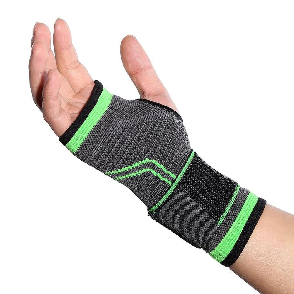 Muñequera Deportiva Elástica de Compresión Ajustable Velcro