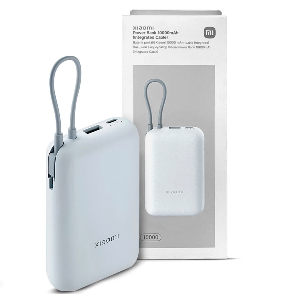 Power Bank Xiaomi 10000 Mah 22.5w Tipo C Con Cable Integrado