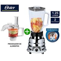 Licuadora OSTER 1.25L Clásica 2 velocidades + Procesador de Alimentos