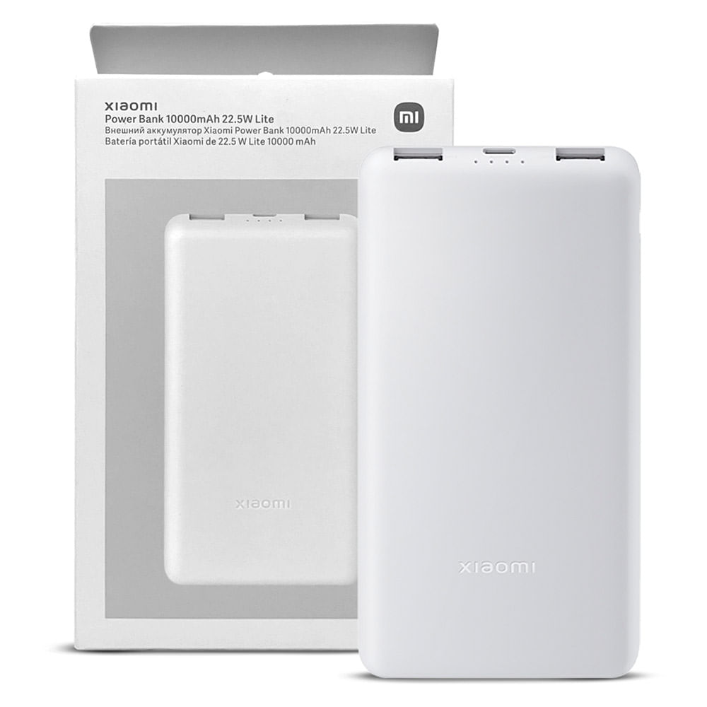 Power Bank Xiaomi 10000 Mah Tipo C 22.5w Lite Slim Blanco