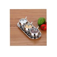Azucarero De Acero Inoxidable Con Tapa Transpa. 200 gramos