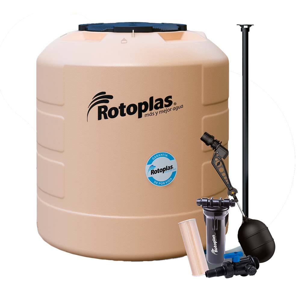 Tanque de Agua Arena Rotoplas Plus 1100 litros + Kit de Accesorios