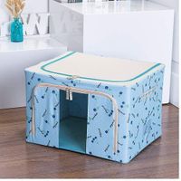 Caja de Almacenamiento Multifuncional Plegable 66 Litros - Celeste