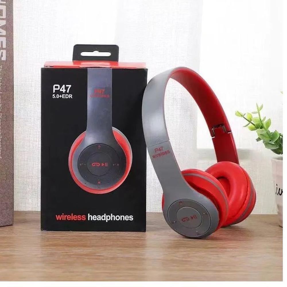 Audífonos P47 Bluetooth Deportivos para Ipad Tablet Telefono - Rojo