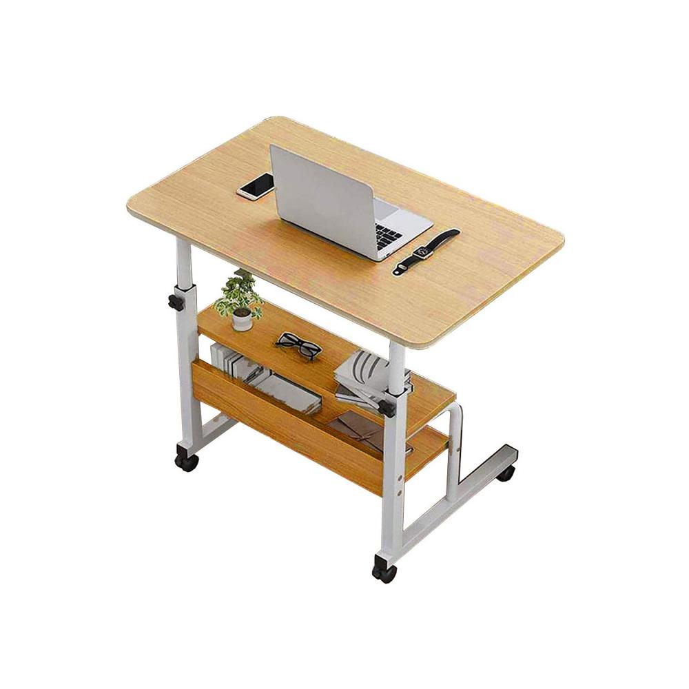 Mesa Escritorio Para Laptop Con Ruedas Portátil Ajustable Pino 1361