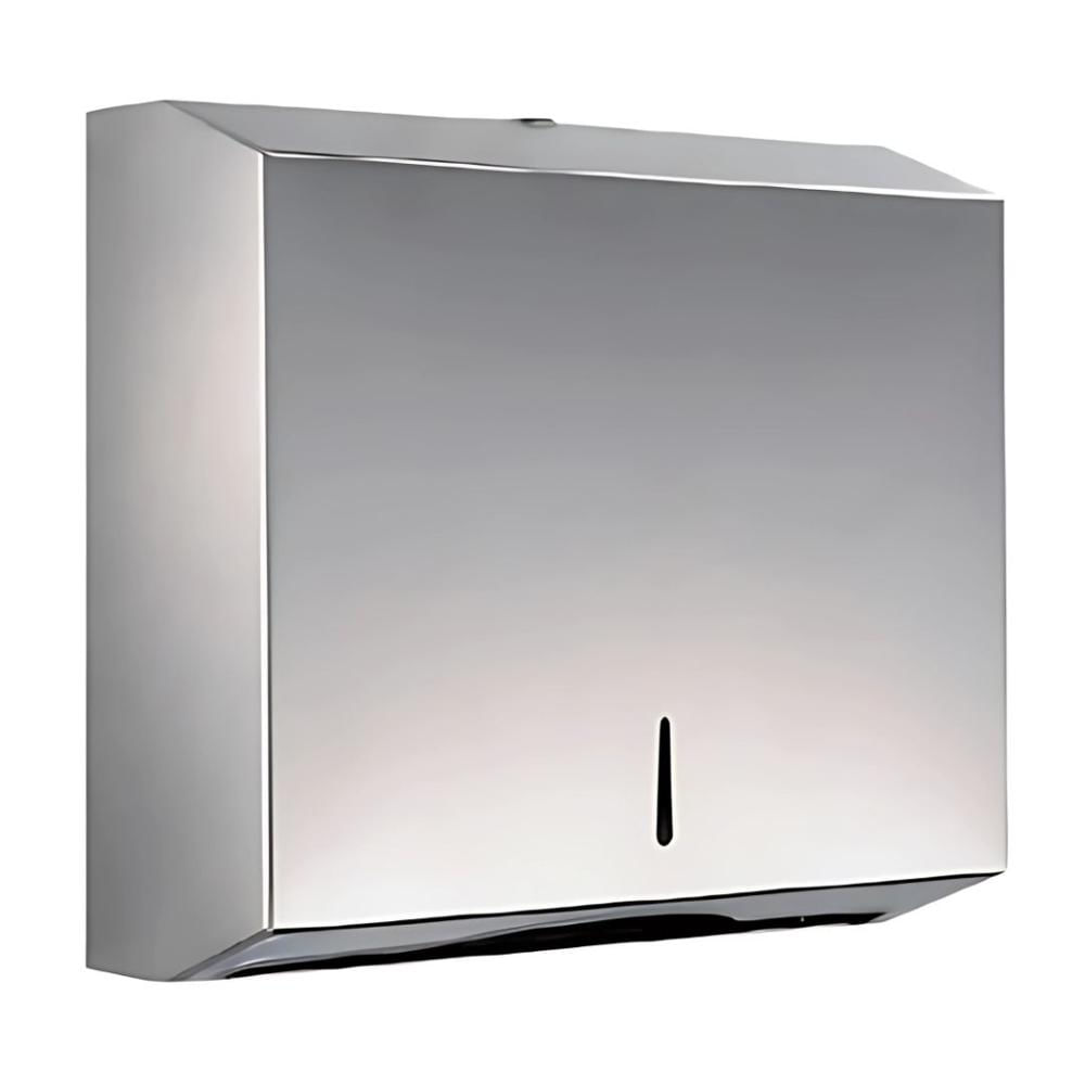 Dispensador de Papel Toalla Interfoliado de Acero Inoxidable