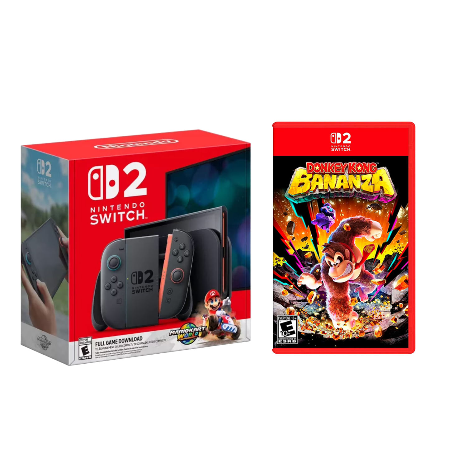 Consola Nintendo Switch 2 Bundle Mario Kart World + Donkey Kong Bananza