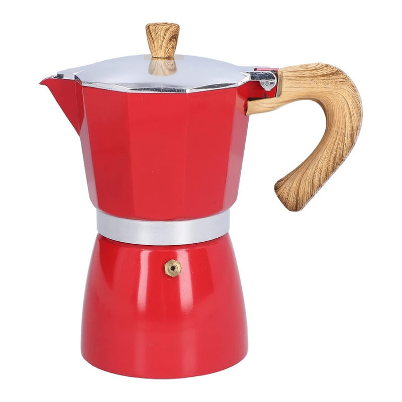 Cafetera Moka Italiana Espresso de 6 tazas - 300ml Rojo
