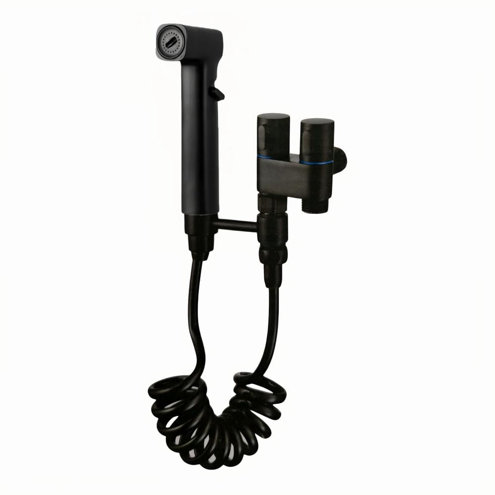 Set Ducha Bidet Rociadora con Soporte Incorporado Premium Negro ALF-2059