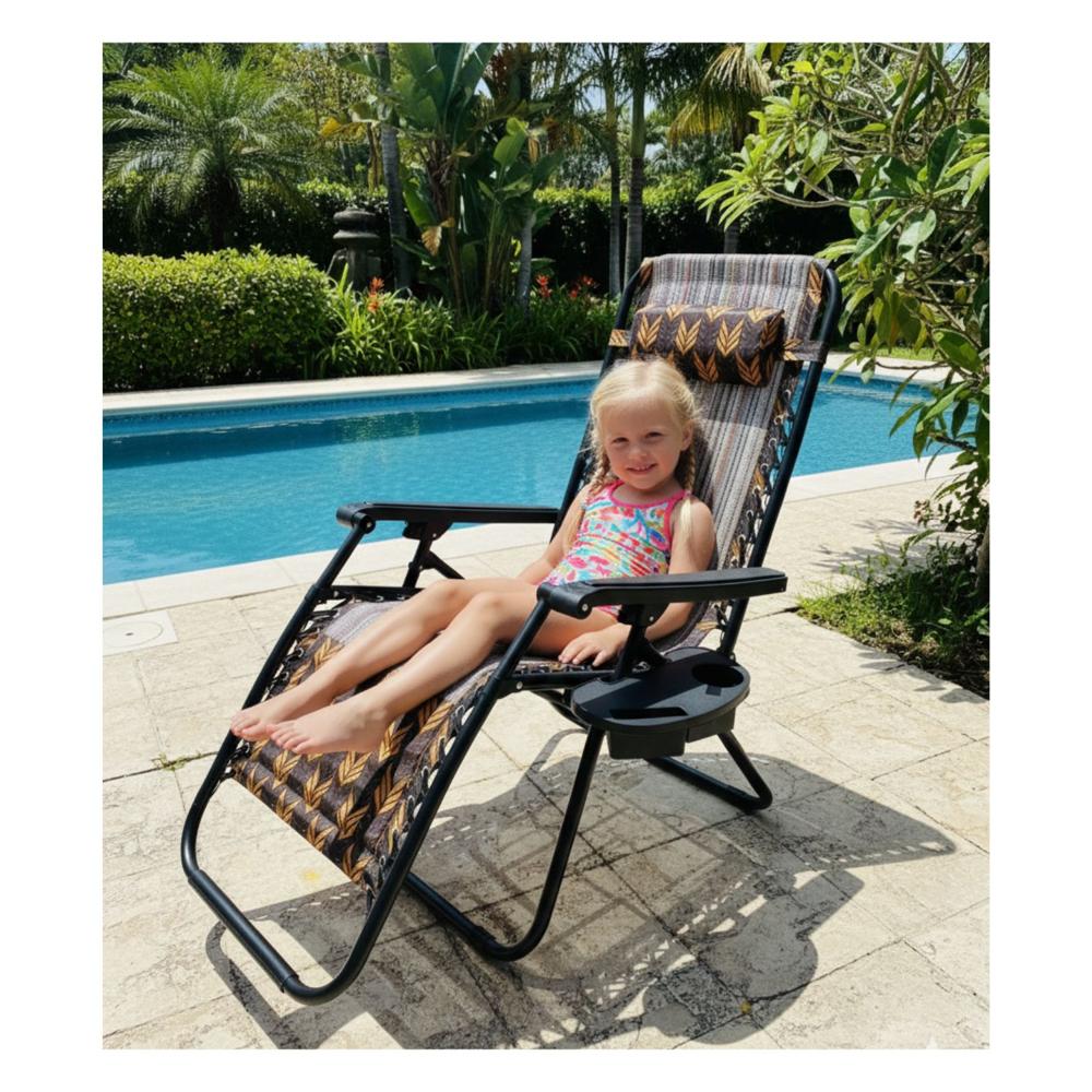 Silla Reposera Plegable Terrasa Playera MarroonH