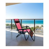 Silla Perezosa Reclinable Rosas con Posa Vasos
