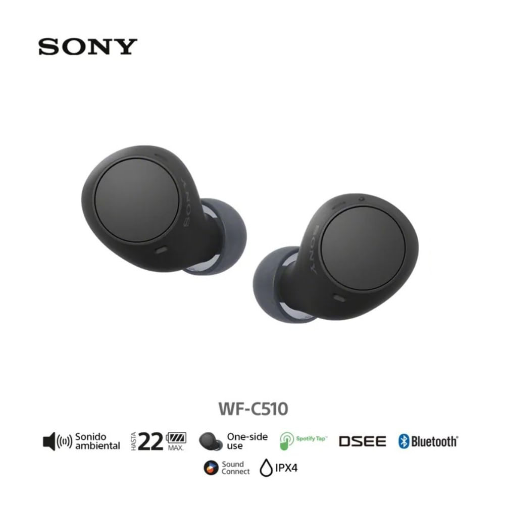 Audífonos Bluetooth SONY WF-C510 True Wireless Negro