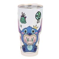 Vaso Térmico Labubu Blanco Stitch 1LT con Pajilla
