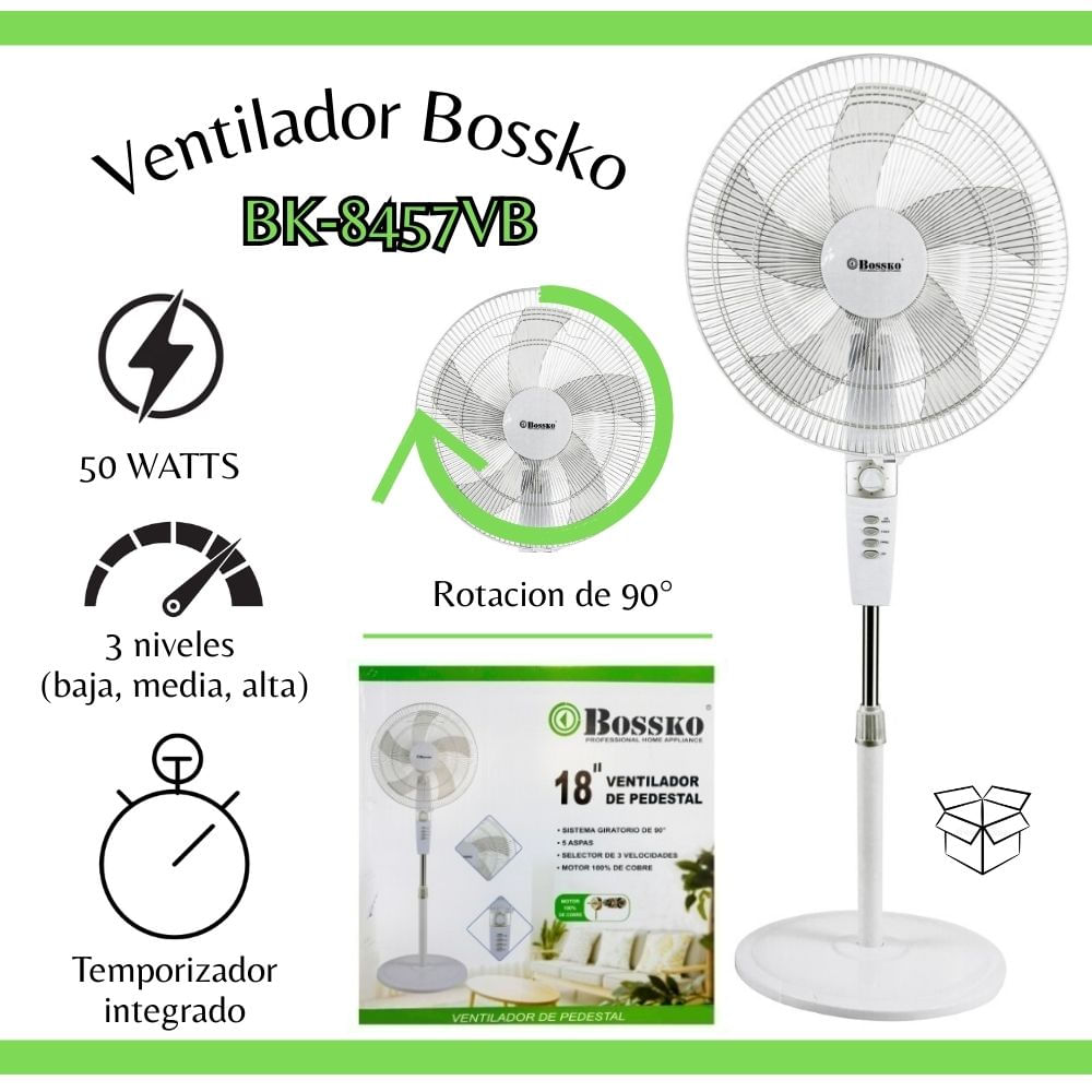 Ventilador Bossko 18? con Temporizador  BK-8457VB