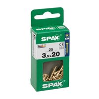 Tornillo Spax Cabeza Plana Bicro 3.5x20 S - 25 unidades