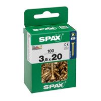 Tornillo Spax Cabeza Plana Bicro 3.5x20 M - 100 unidades