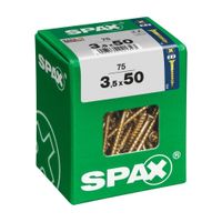 Tornillo Spax Cabeza Plana Bicro 3.5x50 L - 75 unidades