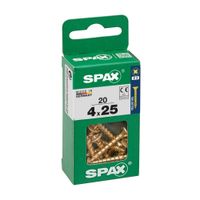 Tornillo Spax Cabeza Plana Bicro 4x25 S - 20 unidades