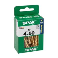 Tornillo Spax Cabeza Plana Bicro 4x50 M - 40 unidades