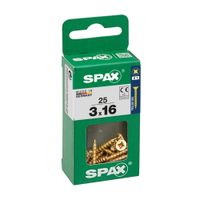Tornillo Spax Cabeza Plana Bicro 3x16 S - 25 unidades