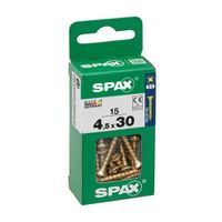 Tornillo Spax Cabeza Plana Bicro 4.5x30 S - 15 unidades