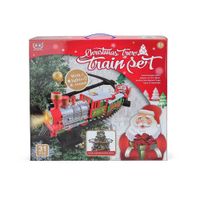 NAVIDAD Set de pista c/tren navideño a pila con luz y sonido