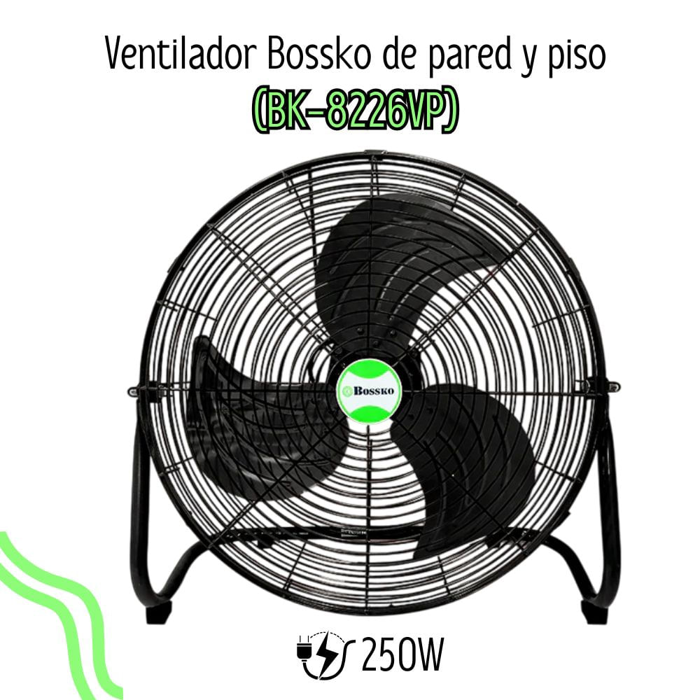 Ventilador Bossko de Piso 18"" 250 Watts BK-8226VP