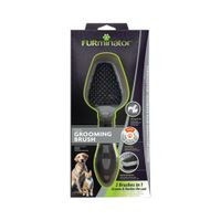 Furminator Dual Brush Cepillo Doble Grooming Perro y Gato