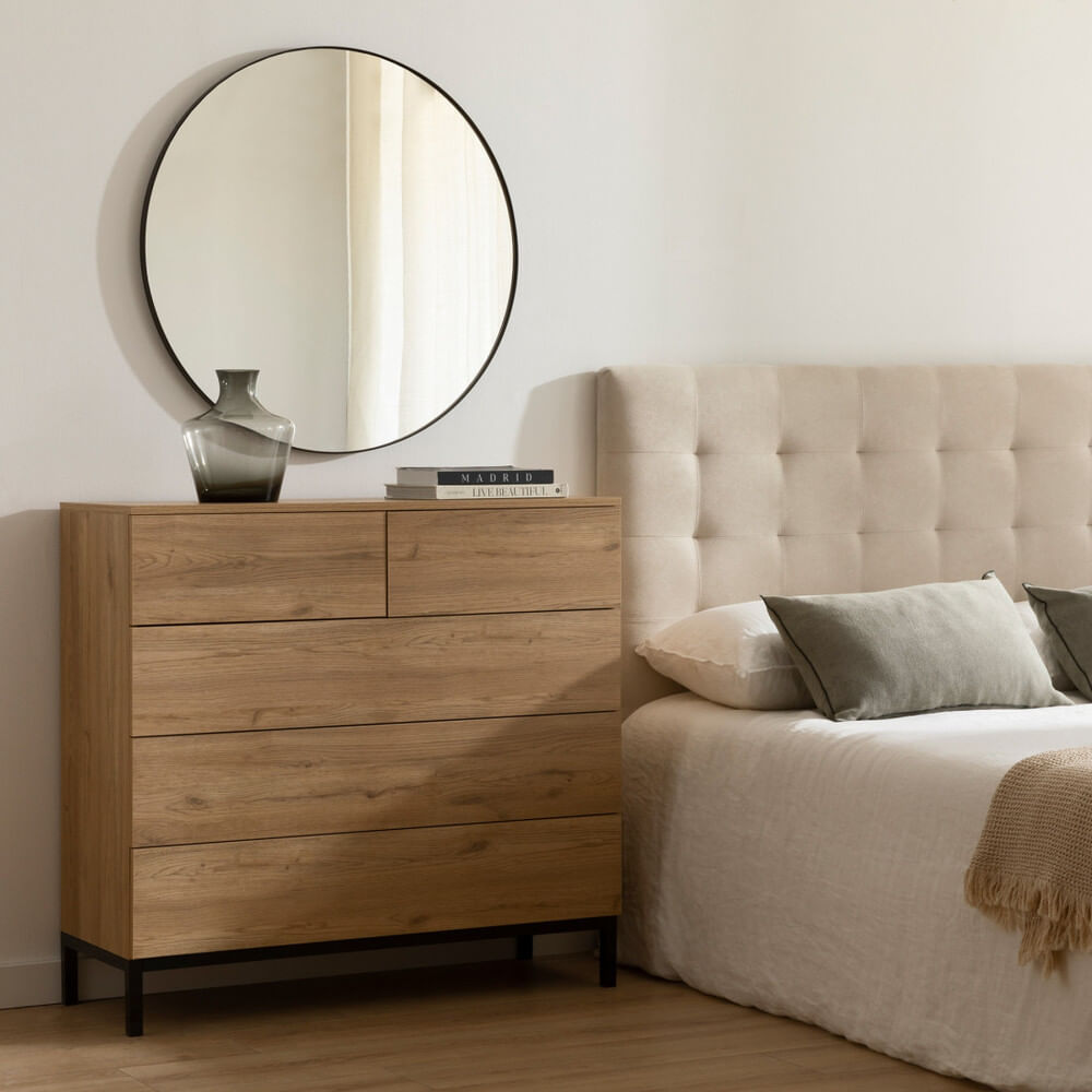 Cómoda Moderna Frimmy 5 Cajones Duna R&R MUEBLES