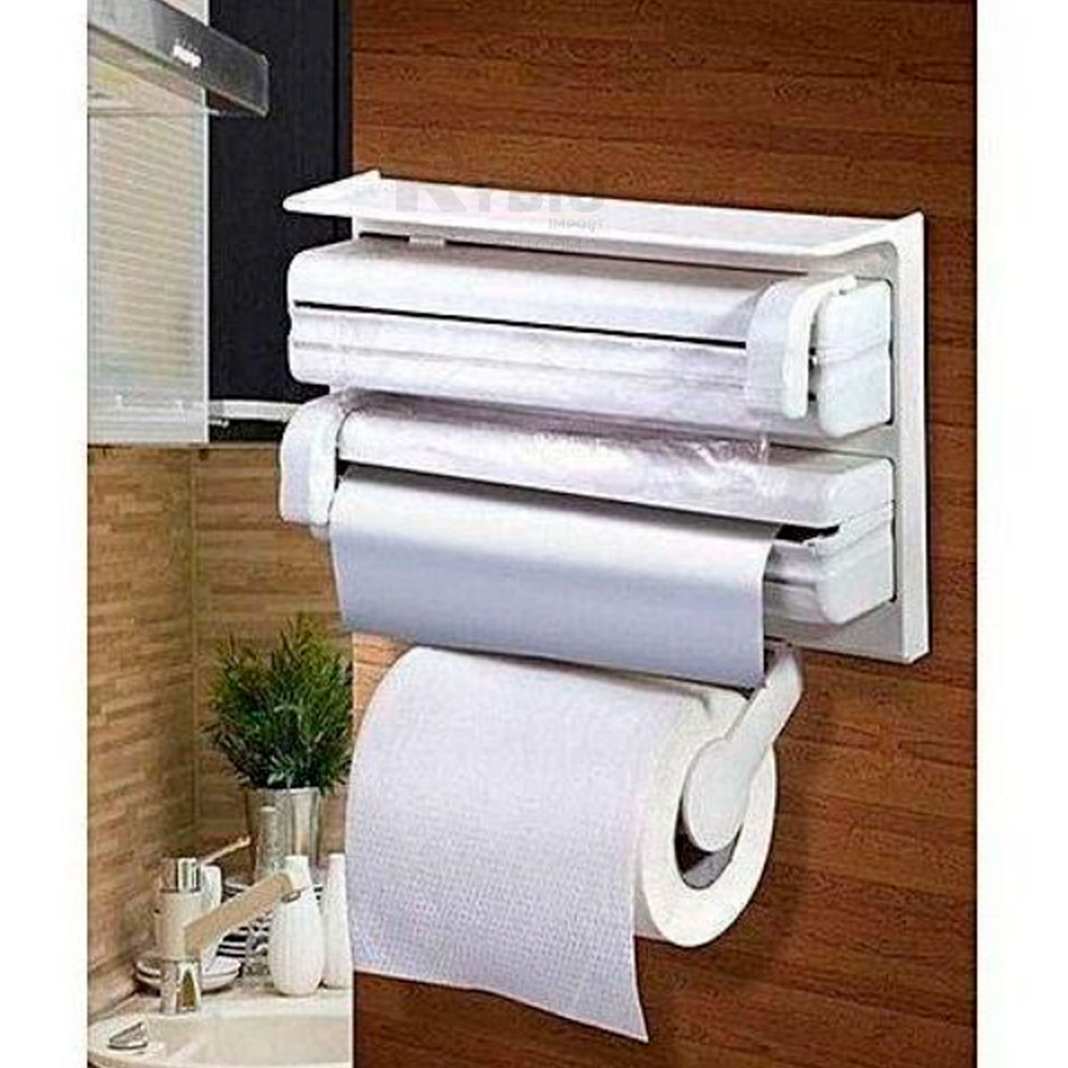 3 en 1 Porta Papel Rollos